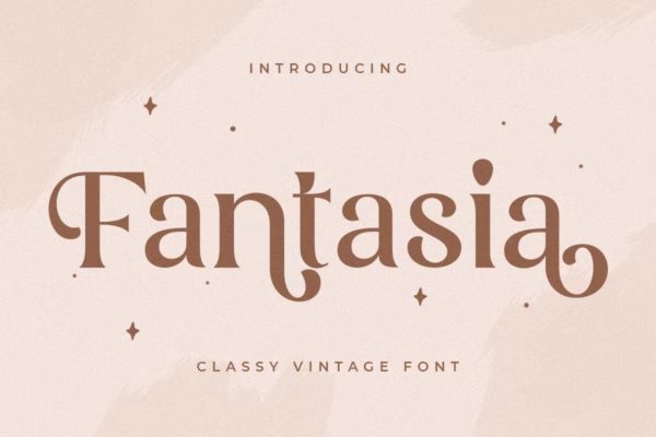 优雅复古品牌海报商标设计衬线英文字体 Fantasia – Classy Vintage Font