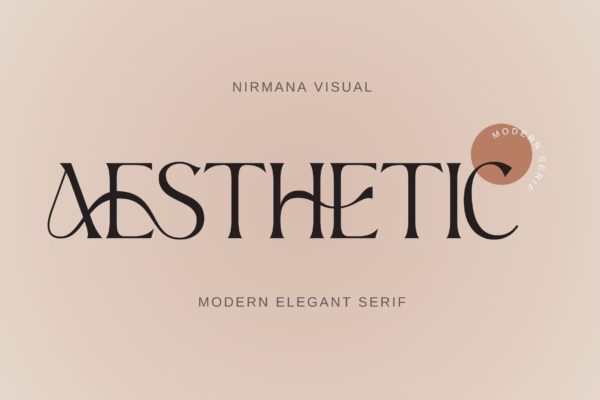 现代时尚品牌广告标识设计衬线英文字体 Aesthetic – Logo Font