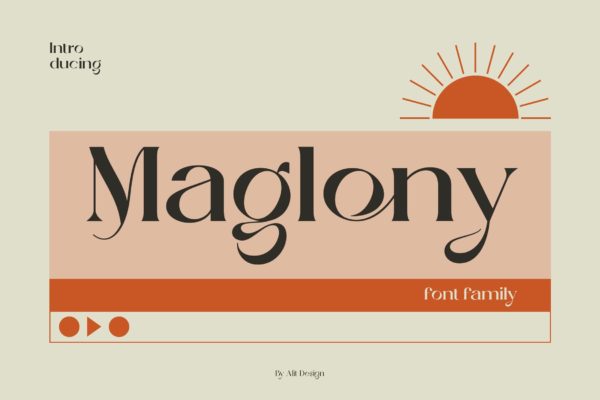 优雅奢华婚礼海报标题设计衬线英文字体 Maglony Typeface