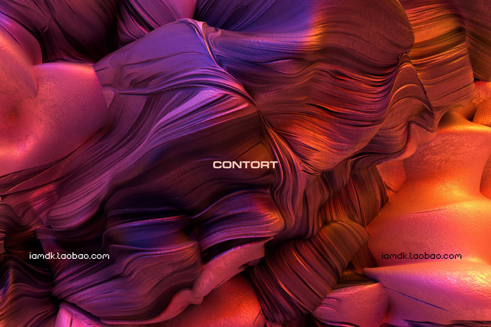 抽象3d扭曲固态液体流动聚集活力变化肌理纹理背景素材 contort