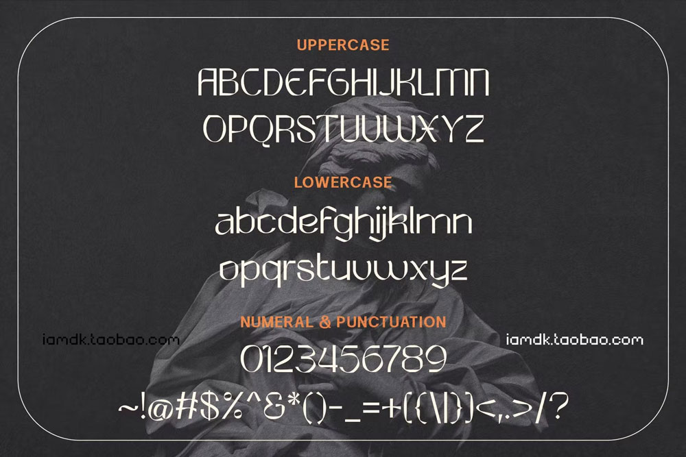 时尚海报婚礼标题设计无衬线英文字体 Round Saetan Typeface插图3