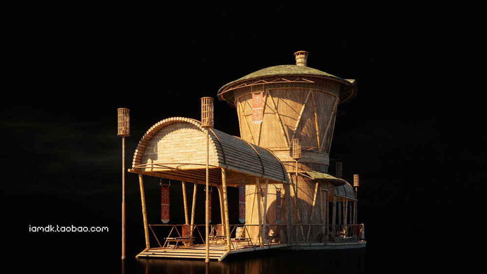 【55G】东方奇幻部落建筑楼房3D模型 C4D/MAX/FBX/OBJ/Maya/Blender等 Kitbash3d – Gaea插图22