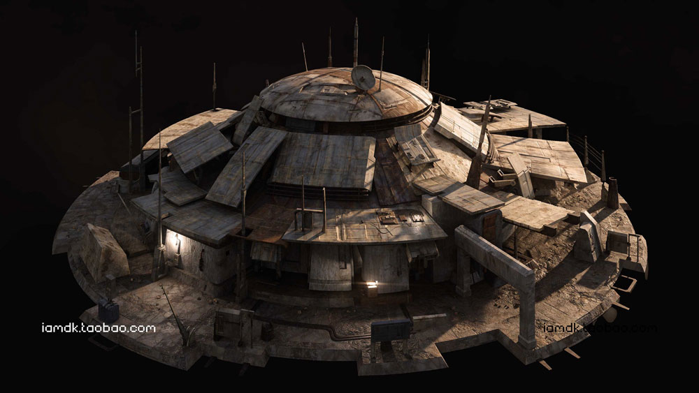 【41.7G】未来科幻破旧基地堡垒建筑3D模型 C4D/MAX/FBX/OBJ/Maya/Blender Kitbash3D – Outpost插图12