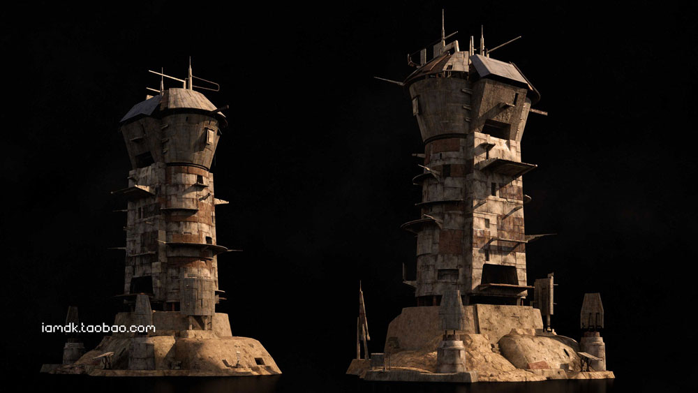 【41.7G】未来科幻破旧基地堡垒建筑3D模型 C4D/MAX/FBX/OBJ/Maya/Blender Kitbash3D – Outpost插图21