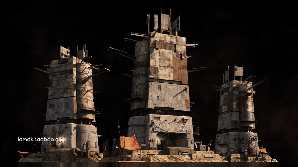 【41.7G】未来科幻破旧基地堡垒建筑3D模型 C4D/MAX/FBX/OBJ/Maya/Blender Kitbash3D – Outpost插图22