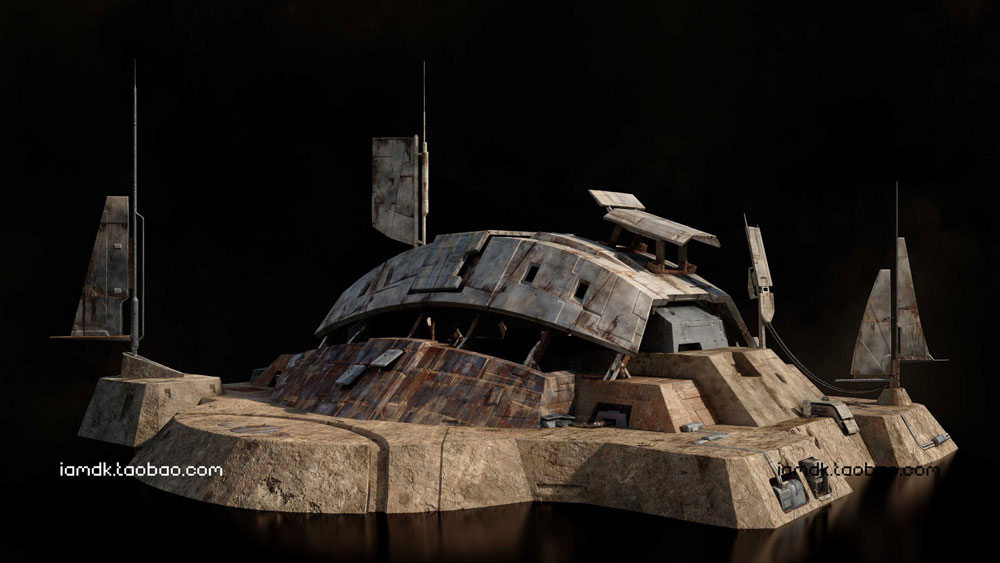 【41.7G】未来科幻破旧基地堡垒建筑3D模型 C4D/MAX/FBX/OBJ/Maya/Blender Kitbash3D – Outpost插图4