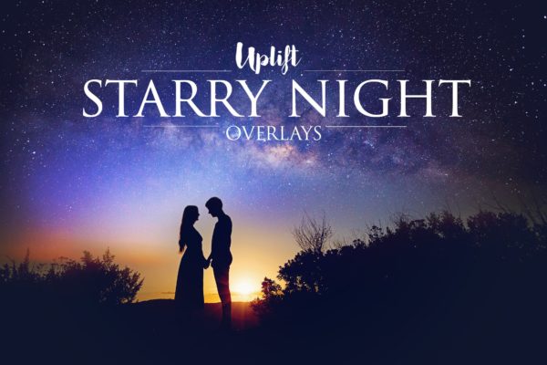 50个神奇星空夜空照片叠加层背景图片设计素材 50 Starry Night Overlays