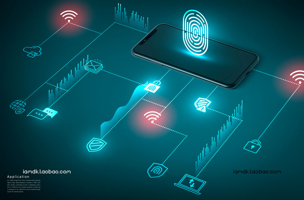 时尚手机安全网络智能科技PSD设计素材源文件 Cyber Security Poster Template插图6