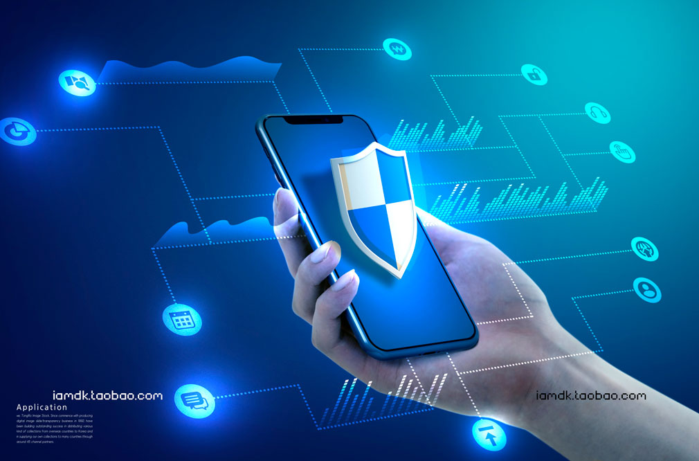 时尚手机安全网络智能科技PSD设计素材源文件 Cyber Security Poster Template插图8
