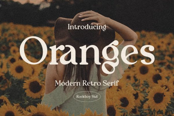 优雅复古杂志广告商标设计衬线英文字体 Oranges – Modern Retro Serif