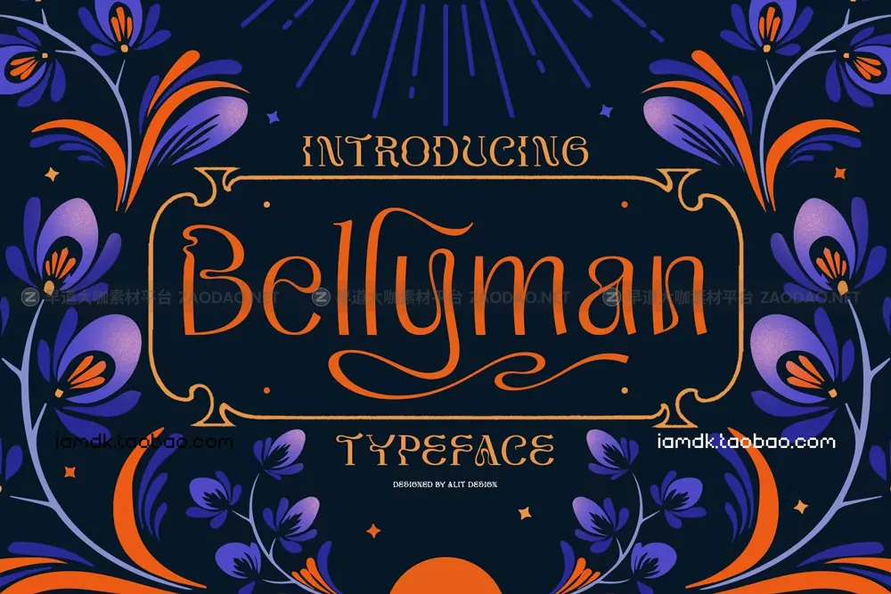 现代时尚杂志海报徽标logo设计衬线英文字体 Bellyman Typeface插图14