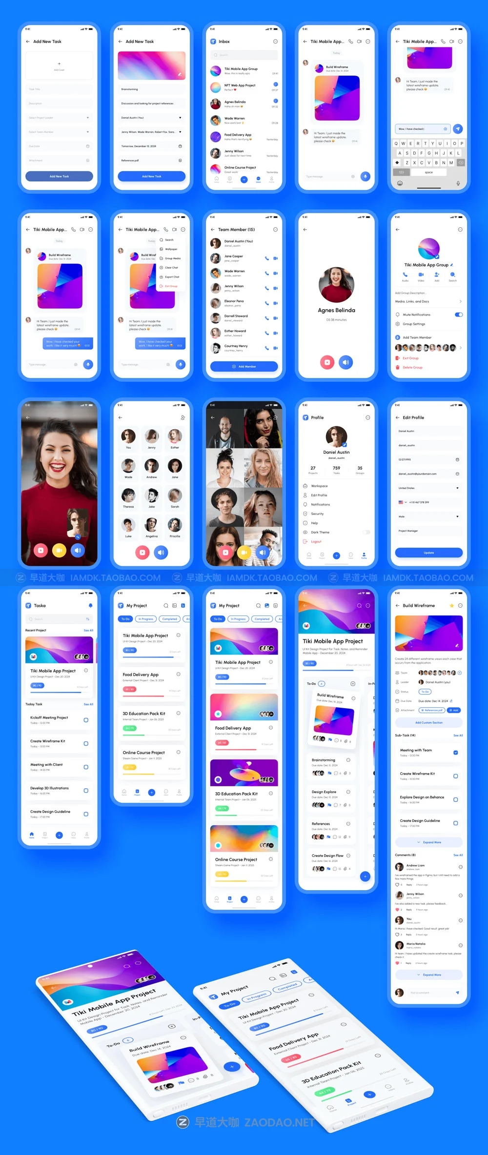 高质量团队协作项目管理APP应用程序界面设计UI套件 Taska – Task & Project Management App UI Kit插图12 高质量团队协作项目管理APP应用程序界面设计UI套件 Taska – Task & Project Management App UI Kit插图12
