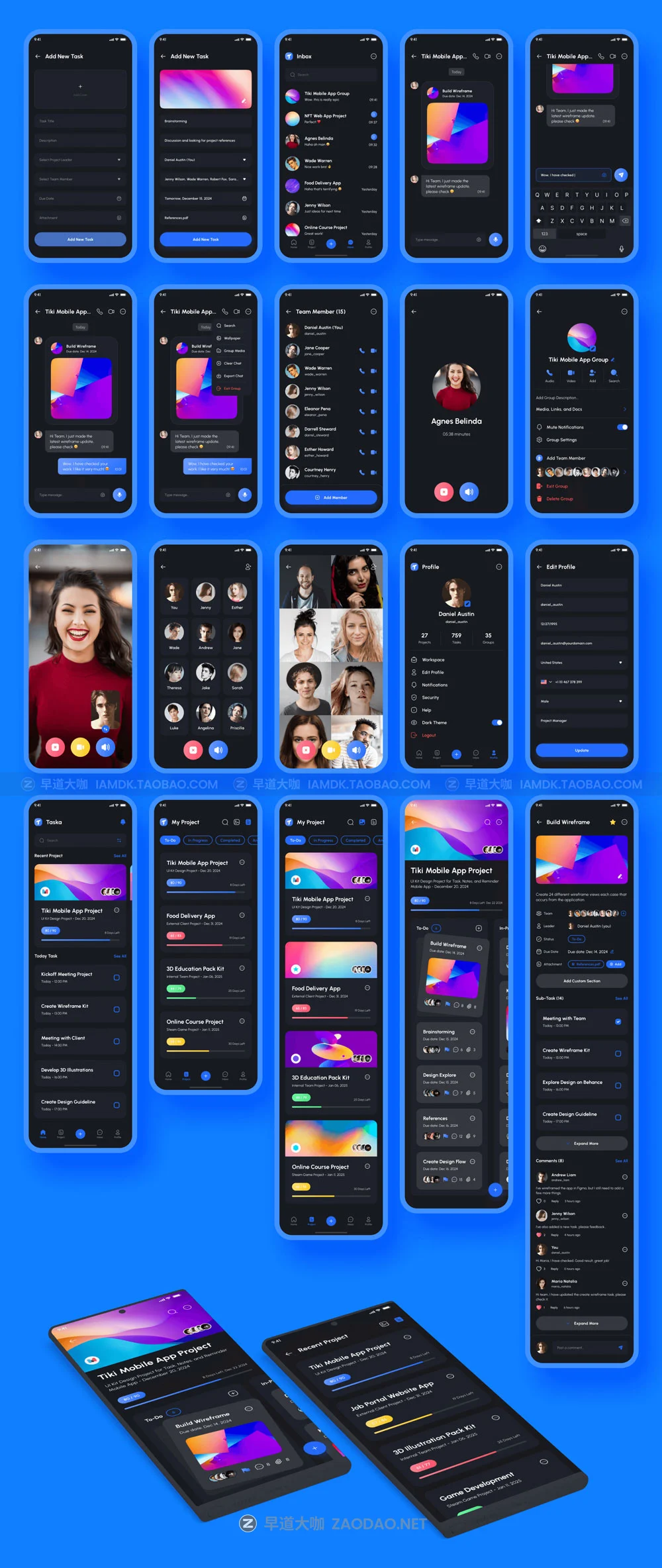 高质量团队协作项目管理APP应用程序界面设计UI套件 Taska – Task & Project Management App UI Kit插图9 高质量团队协作项目管理APP应用程序界面设计UI套件 Taska – Task & Project Management App UI Kit插图9