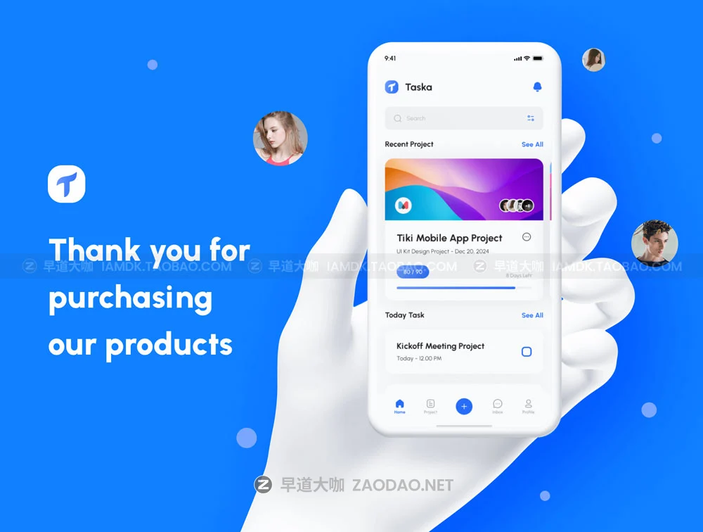 高质量团队协作项目管理APP应用程序界面设计UI套件 Taska – Task & Project Management App UI Kit插图3 高质量团队协作项目管理APP应用程序界面设计UI套件 Taska – Task & Project Management App UI Kit插图3