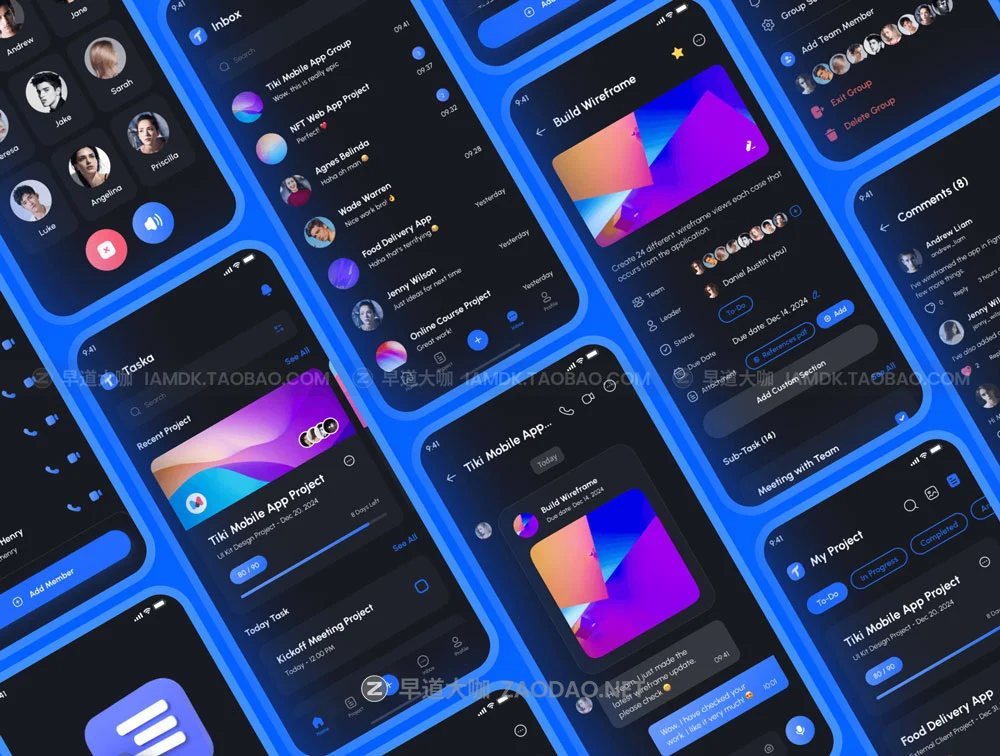高质量团队协作项目管理APP应用程序界面设计UI套件 Taska – Task & Project Management App UI Kit插图4 高质量团队协作项目管理APP应用程序界面设计UI套件 Taska – Task & Project Management App UI Kit插图4