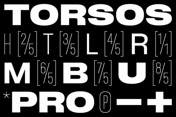 潮流个性工业风未来机能几何无衬线英文字体安装包设计素材 BB Torsos Pro Font Family