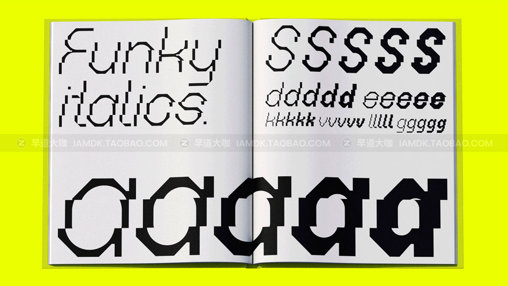机能未来复古酸性潮流先锋工业风赛博朋克个性PS无衬线英文字体 Geometrisk Font Family插图1