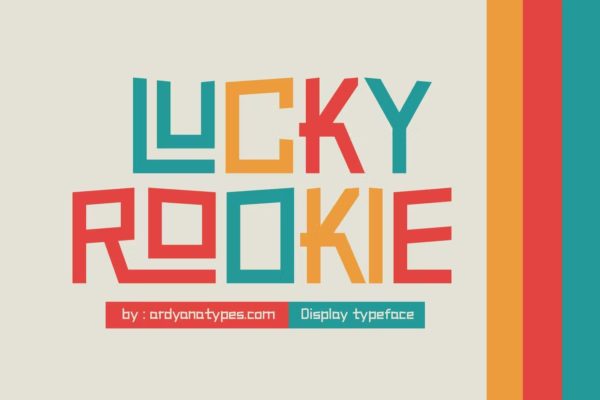 现代优雅杂志海报徽标logo设计装饰性英文字体 LuckyRock