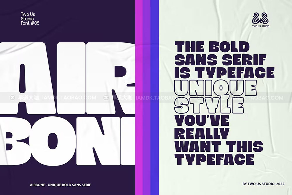 时尚杂志海报标题设计无衬线英文字体 Airbone – Unique Display Typeface插图4