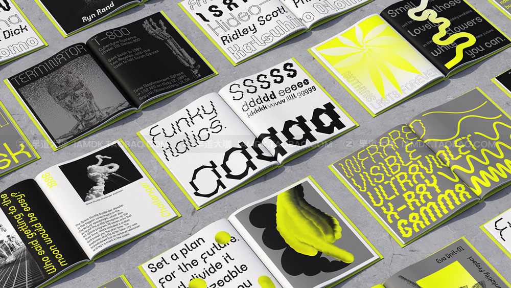 机能未来复古酸性潮流先锋工业风赛博朋克个性PS无衬线英文字体 Geometrisk Font Family插图2