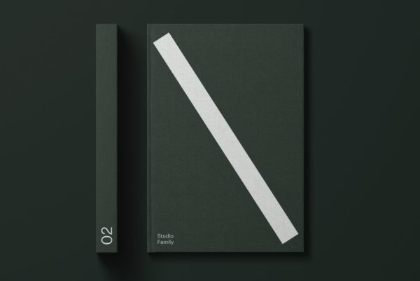 高级硬纸板精装书画册封面设计展示贴图psd样机模板 Book 02 Standard Mockup