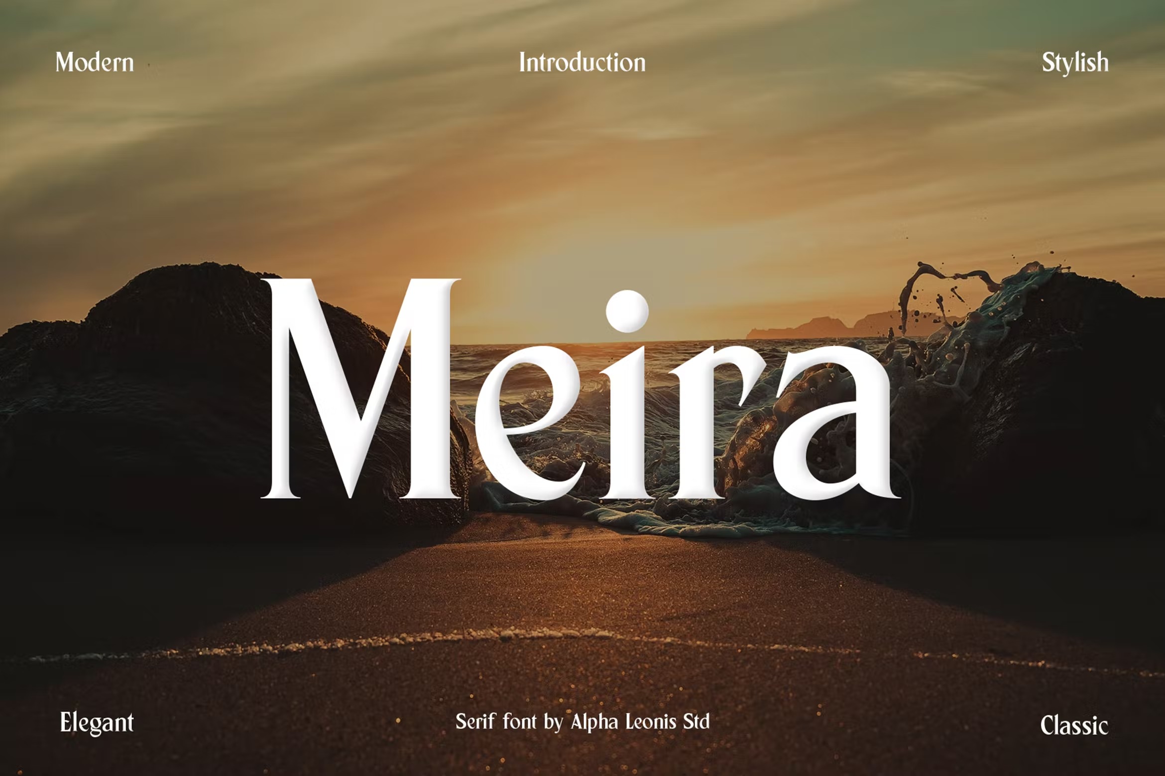 现代优雅品牌海报邀请函设计衬线英文字体 Meira Font插图