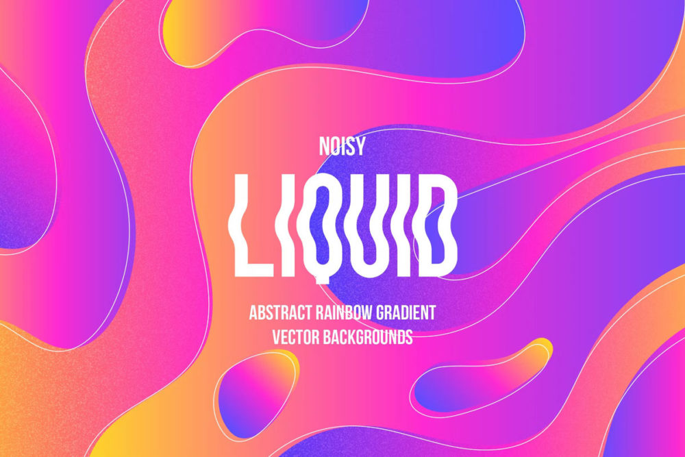 时尚多彩颗粒噪点抽象扭曲液体渐变海报背景底纹ai设计素材 Noisy Liquid Gradient Backgrounds插图 时尚多彩颗粒噪点抽象扭曲液体渐变海报背景底纹ai设计素材 Noisy Liquid Gradient Backgrounds插图