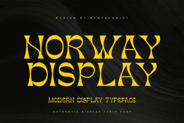 现代复古杂志海报徽标logo设计衬线英文字体 Norway  Authentic Display Typeface