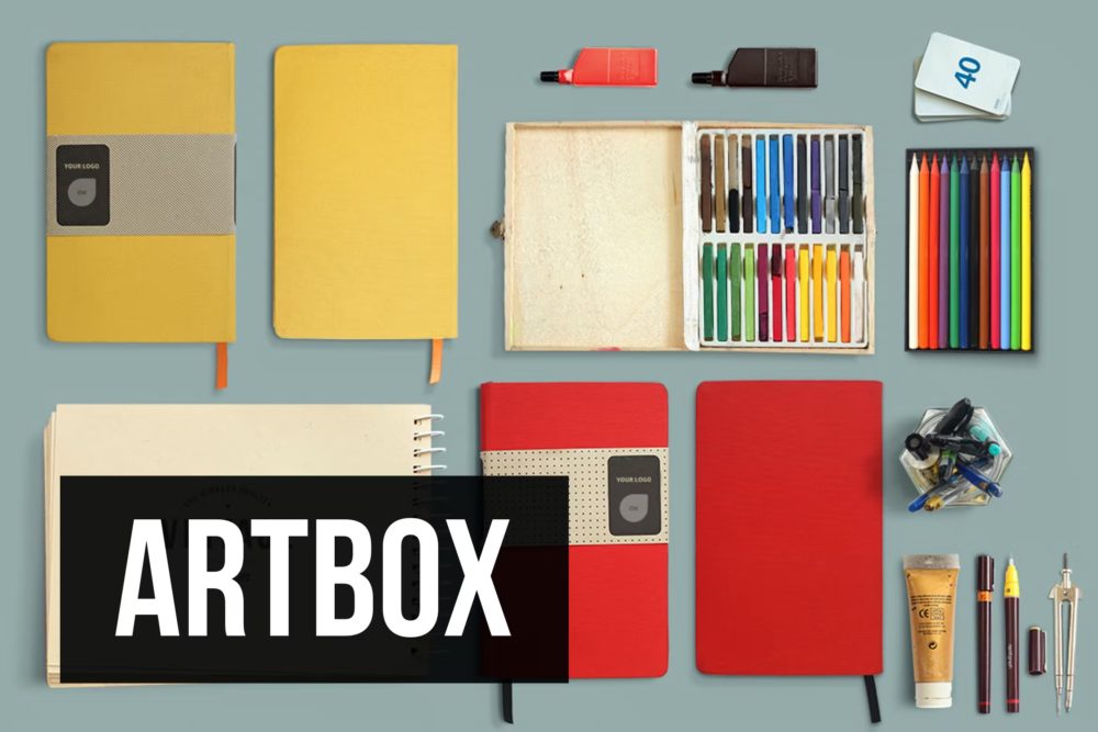 时尚品牌设计展示样机办公场景创建者psd设计素材套装 ArtBox – Artistic Mockup Kit插图