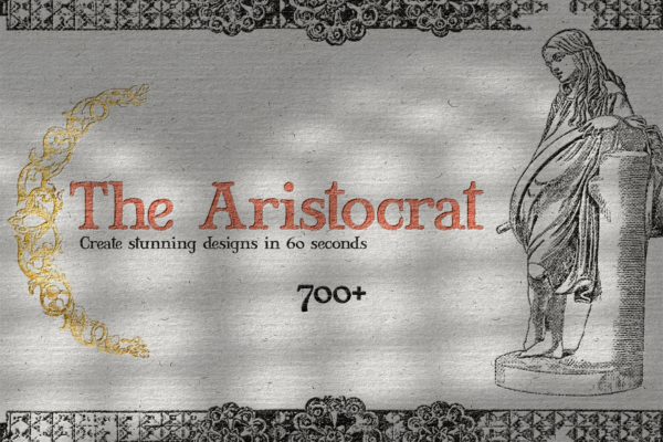 700多个黑色复古西方贵族人物植物png免抠背景图设计素材 The Aristocrat 700+ PNG Collection