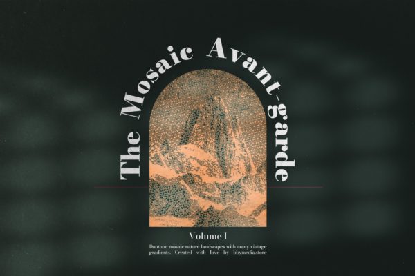 复古前卫马赛克像素化自然背景图片设计素材 The Mosaic Avant Garde Vol. 1