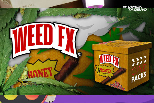 复古嘻哈手绘卡通2d杂草树叶过渡动画特效视频设计素材包 CinePacks – Weed FX