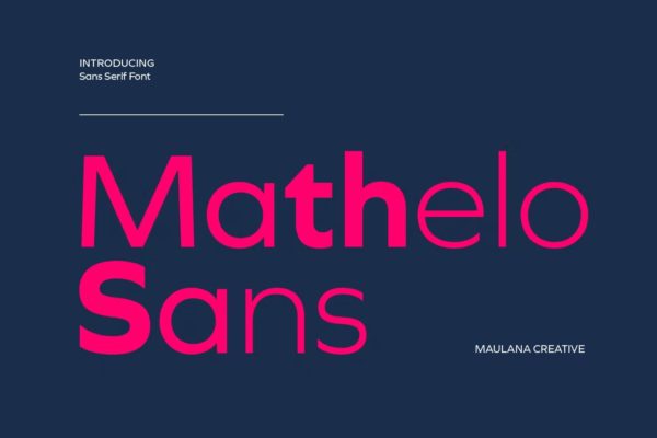 现代复古杂志婚礼标志设计无衬线英文字体 Mathelo Sans Serif