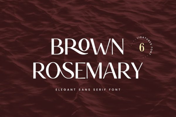 现代奢华杂志品牌徽标logo设计衬线英文字体 Brown Rosemary Elegant Serif Font