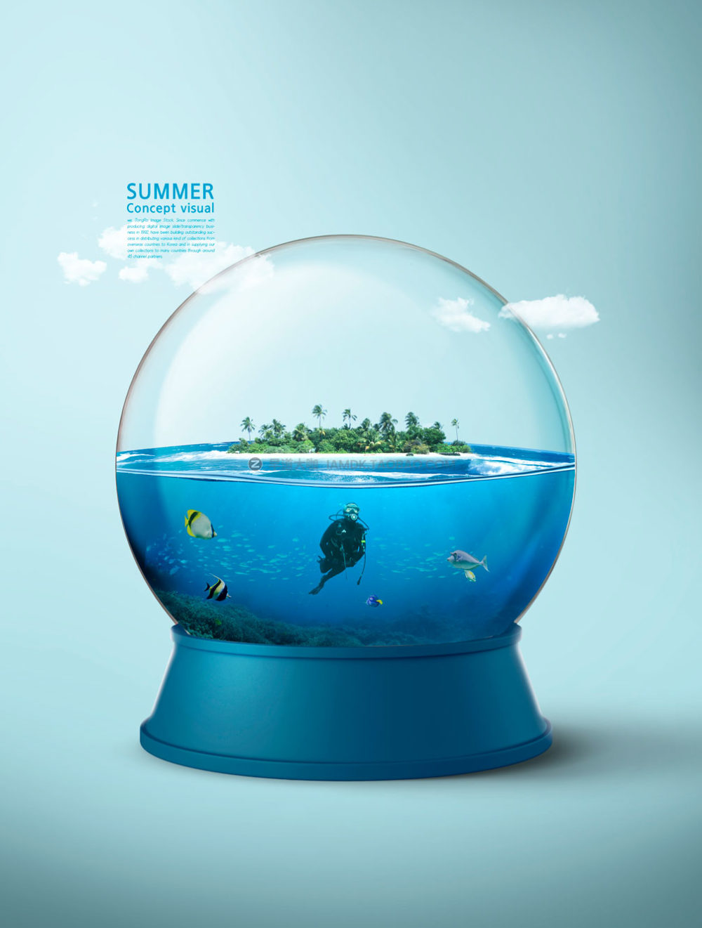 创意冰爽夏日水花水浪水立方创意合成传单海报PSD模板设计素材 Summer Creative Synthesis PSD Poster Template插图11
