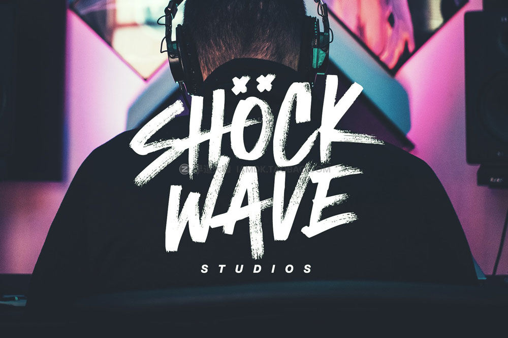 潮流街头嘻哈说唱涂鸦马克笔手写毛笔超酷psai英文字体安装包 atomic