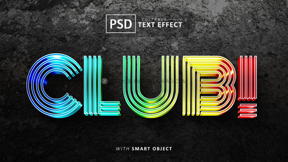 33款赛博朋克科技3d立体标题logo徽标设计展示效果ps样机模板 Text Effect vol 0306插图3