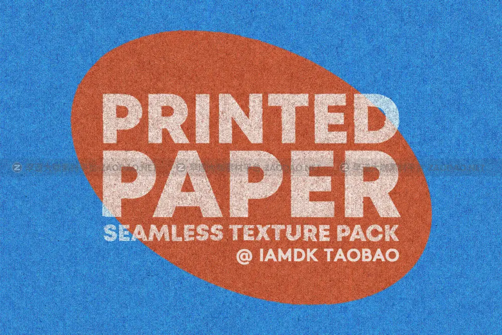 潮流复古做旧印刷半调颗粒噪点效果纸张纹理ps设计素材套件 PRINTED PAPER SEAMLESS TEXTURE PACK插图