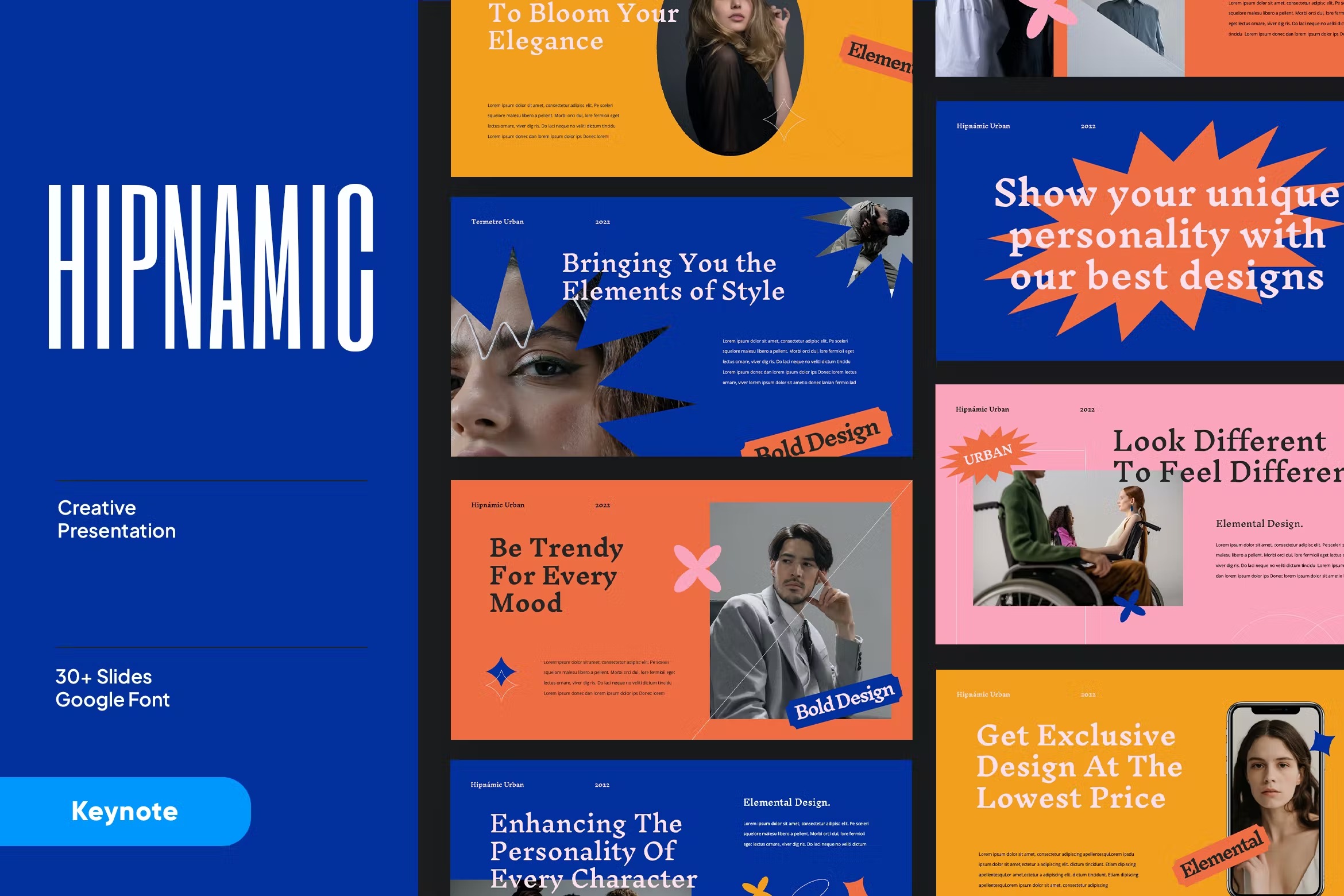 创意简约品牌营销策划图文排版设计ppt+keynote模板 HIPNAMIC – Creative ppt+keynote Template插图