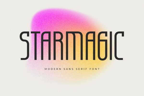 现代优雅杂志包装徽标logo设计无衬线英文字体 Starmagic – Modern Sans Serif