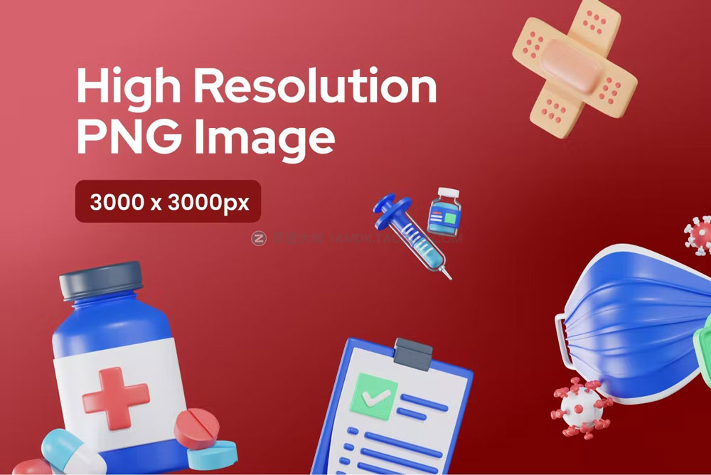 创意医疗药物医学3d图标icons设计素材 3D Medical Illustrations Pack插图5
