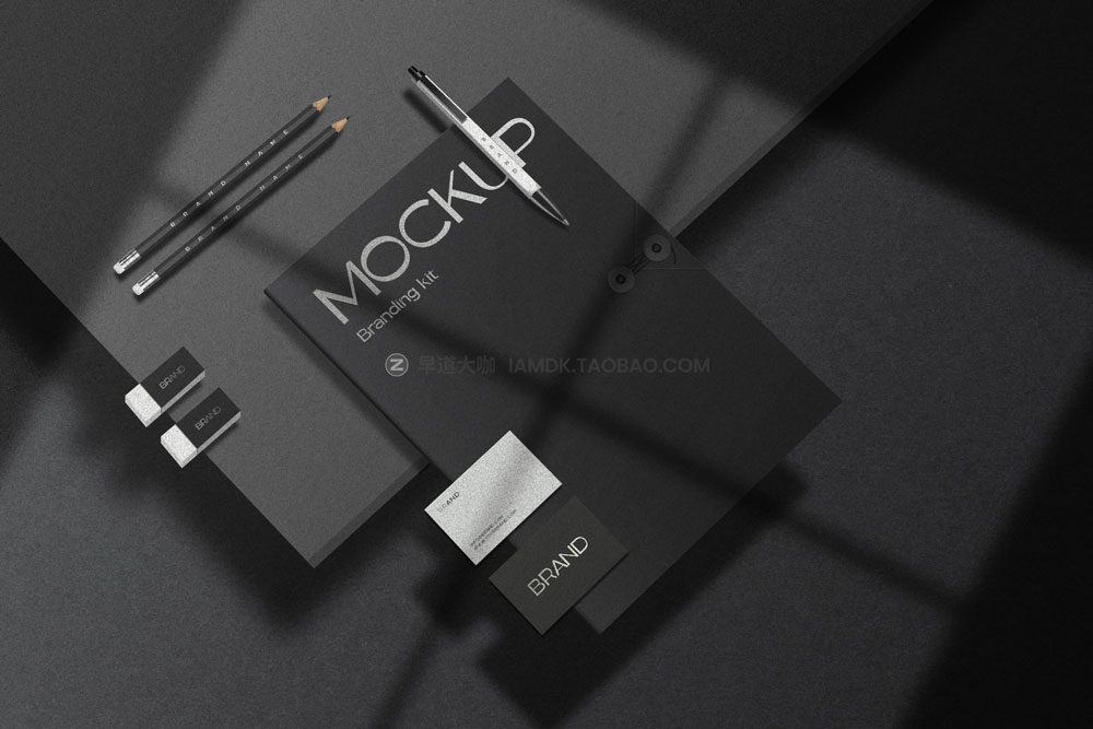 30多款时尚质感品牌logo设计名片信纸折页办公用品展示贴图ps样机 Branding Mockup Kit V2.0插图30
