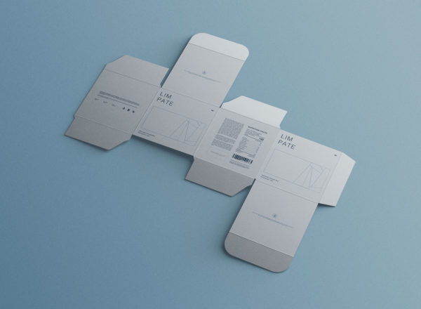 7款时尚正方形纸盒展开图刀版产品包装盒Ps贴图样机素材 Unfolded Square Box Mockup
