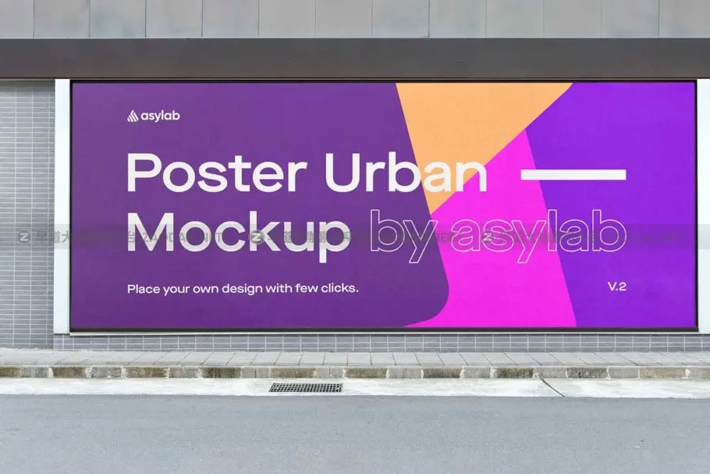 10款高级城市街头商场楼盘墙体围挡宣传广告公益海报画面设计展示贴图ps样机源文件 10 Urban Poster Street Mockups – PSD插图10