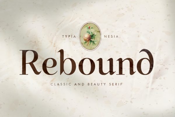 优雅复古杂志品牌标题设计衬线英文字体 Rebound – Classic Beauty Serif – Vintage Font