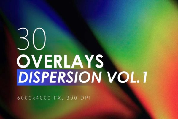 30款高清棱镜水晶反射光噪点纹理效果照片叠加背景图片设计素材 Noisy Dispersion Photo Overlays Vol.1