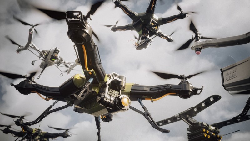 航拍无人机3d模型MA / MAX / C4D / BLEND / FBX / OBJ等 Kitbash3D – Veh Drones插图