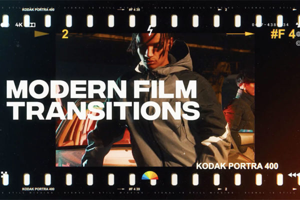 AE模板 做旧复古电影胶片灰尘照片演示幻灯片过渡特效包 Videohive – Film Modern Transitions