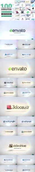 AE模板 100组标题文本logo演示动画特效包 Videohive – Logo Pack Animation