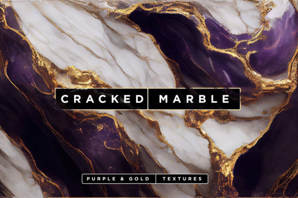 高端奢华鎏金紫色大理石纹理肌理背景图片设计素材包 Purple & Gold Marble Textures Pack